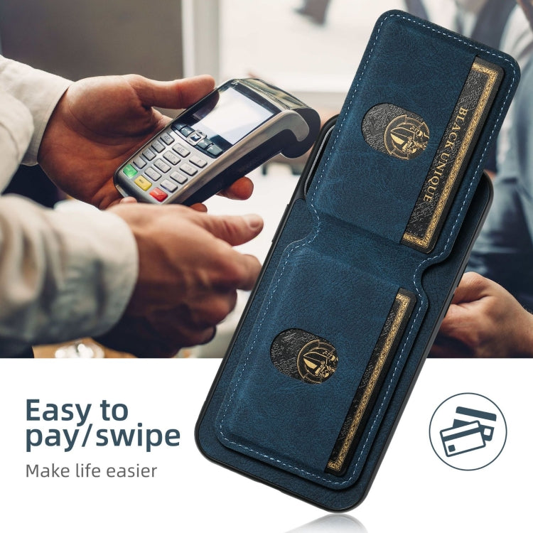 For Samsung Galaxy S23+ 5G Suteni H02 Litchi Leather Card Wallet Stand Back Phone Case(Blue) - HoMEdemic™ 