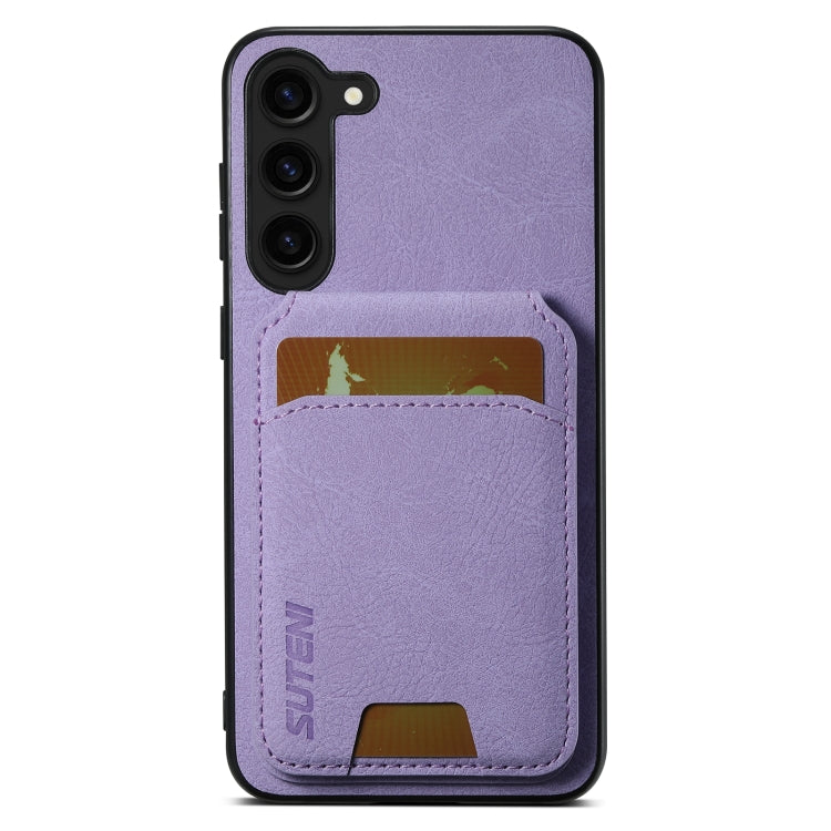 For Samsung Galaxy S23+ 5G Suteni H02 Litchi Leather Card Wallet Stand Back Phone Case(Purple) - HoMEdemic™ 