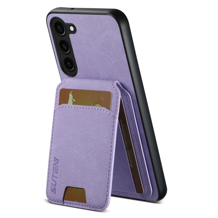 For Samsung Galaxy S23+ 5G Suteni H02 Litchi Leather Card Wallet Stand Back Phone Case(Purple) - HoMEdemic™ 