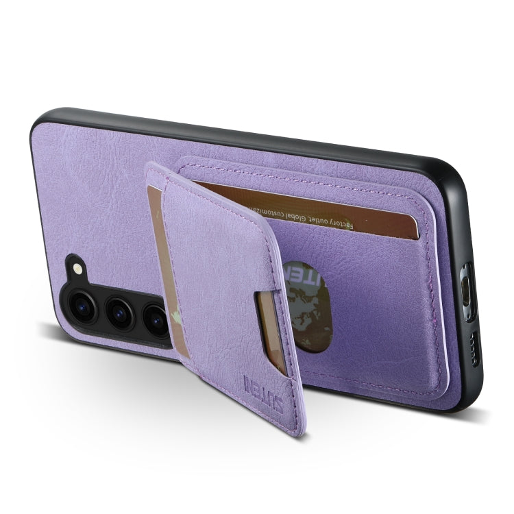 For Samsung Galaxy S23+ 5G Suteni H02 Litchi Leather Card Wallet Stand Back Phone Case(Purple) - HoMEdemic™ 