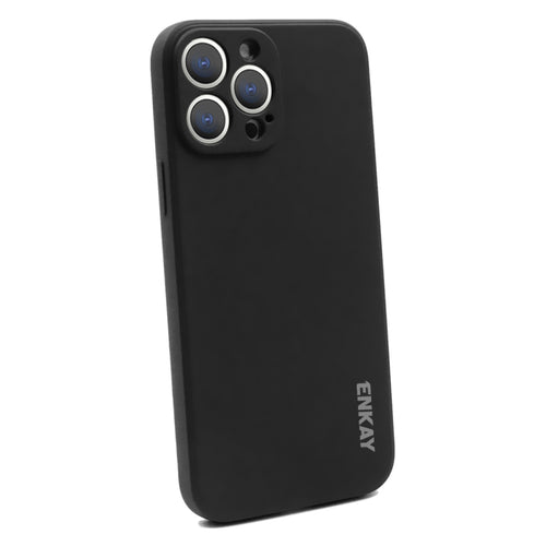 For iPhone 15 Pro ENKAY Liquid Silicone Soft Shockproof Phone Case(Black) - HoMEdemic™ 