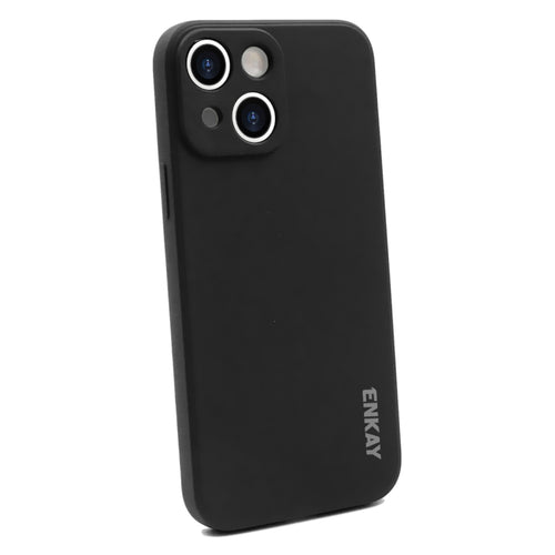 For iPhone 15 Plus ENKAY Liquid Silicone Soft Shockproof Phone Case(Black) - HoMEdemic™ 