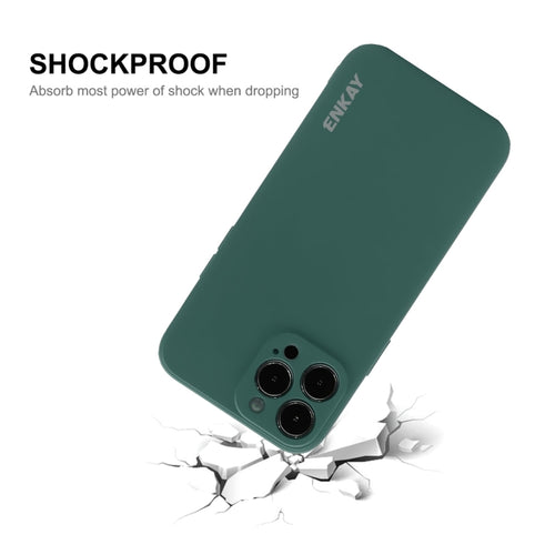 For iPhone 15 Pro ENKAY Liquid Silicone Soft Shockproof Phone Case(Dark Blue) - HoMEdemic™ 