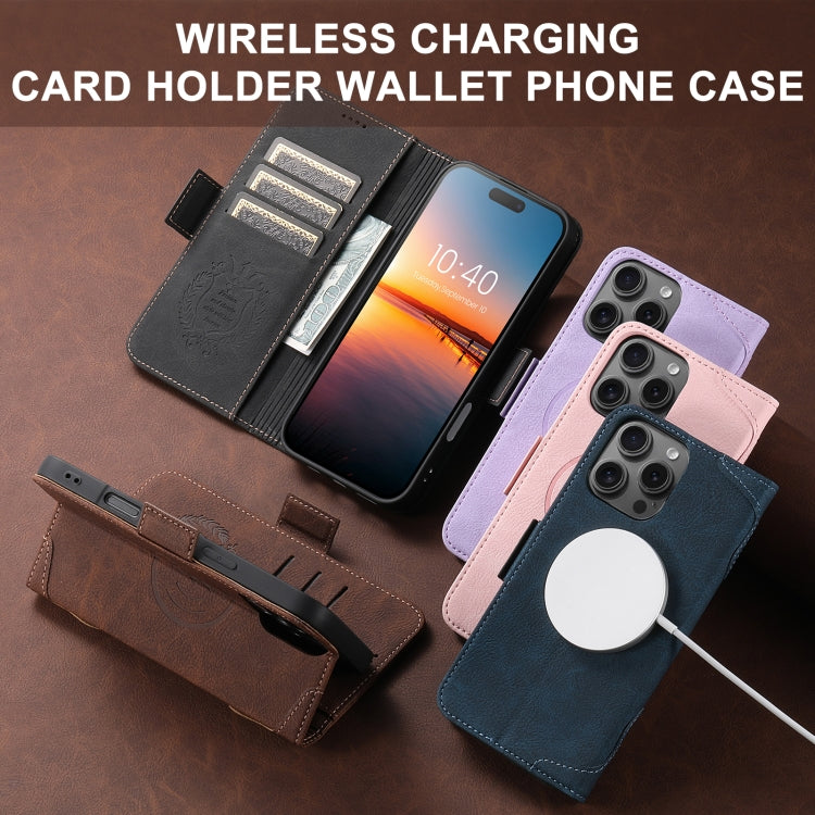 For iPhone 12 / 12 Pro SUTENI J07 Multifunctional Horizontal Flip Magsafe Leather Phone Case(Blue) - HoMEdemic™ 