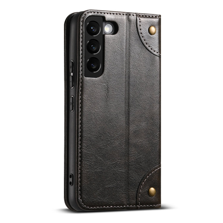 For Samsung Galaxy S23+ 5G Suteni Baroque Calf Texture Buckle Wallet Leather Phone Case(Black) - HoMEdemic™ 