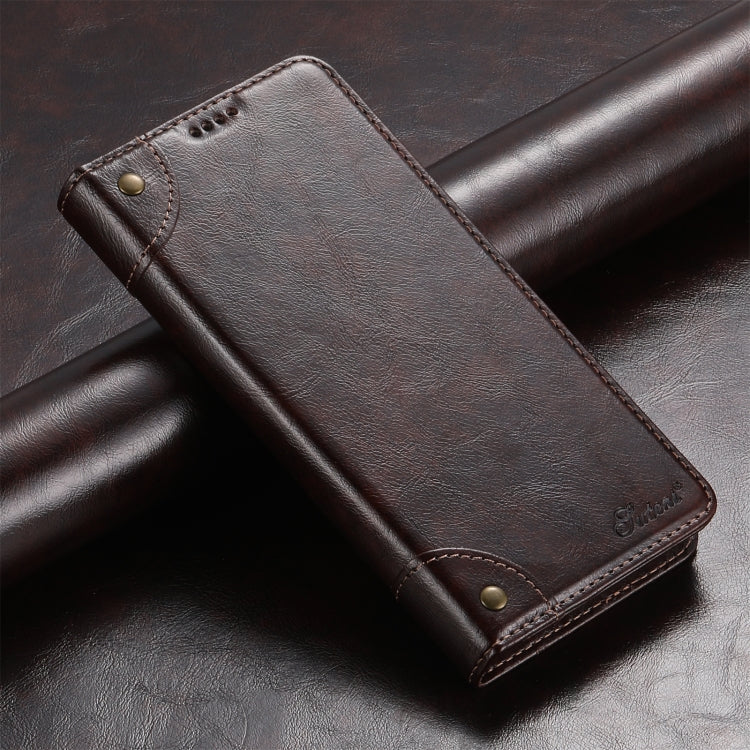 For Samsung Galaxy S23+ 5G Suteni Baroque Calf Texture Buckle Wallet Leather Phone Case(Brown) - HoMEdemic™ 