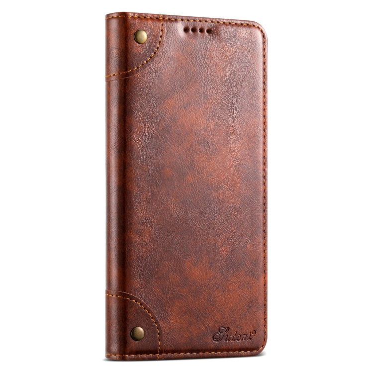 For Samsung Galaxy S23+ 5G Suteni Baroque Calf Texture Buckle Wallet Leather Phone Case(Khaki) - HoMEdemic™ 