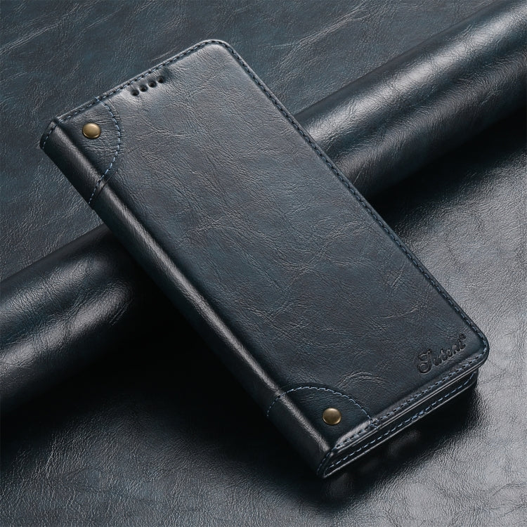 For Samsung Galaxy S23+ 5G Suteni Baroque Calf Texture Buckle Wallet Leather Phone Case(Blue) - HoMEdemic™ 