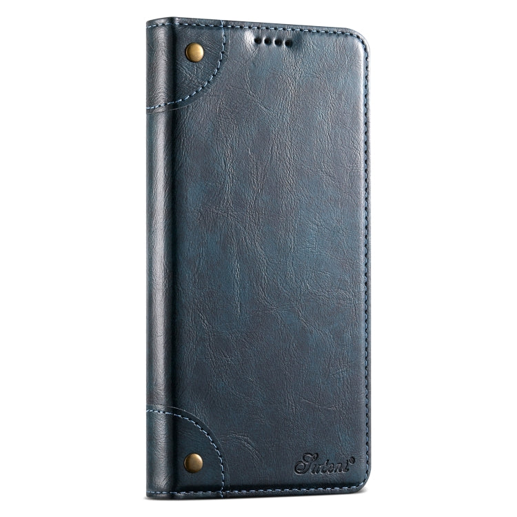 For Samsung Galaxy S23+ 5G Suteni Baroque Calf Texture Buckle Wallet Leather Phone Case(Blue) - HoMEdemic™ 