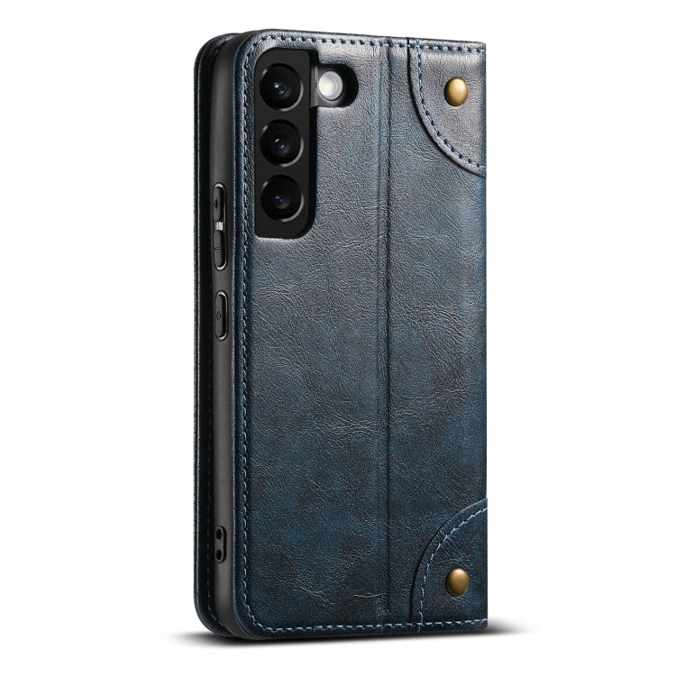For Samsung Galaxy S23+ 5G Suteni Baroque Calf Texture Buckle Wallet Leather Phone Case(Blue) - HoMEdemic™ 
