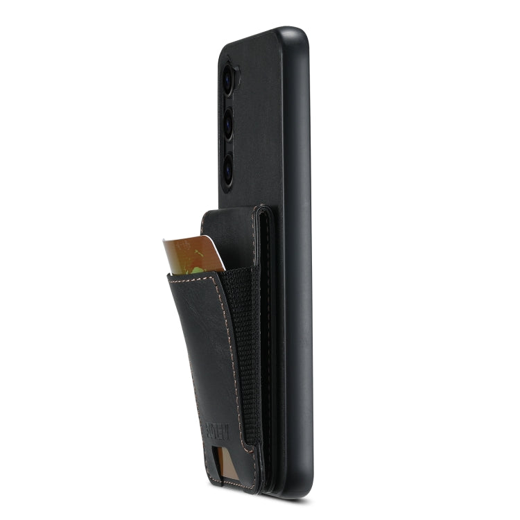 For Samsung Galaxy S23+ 5G Suteni H03 Oil Wax Leather Wallet Stand Back Phone Case(Black) - HoMEdemic™ 