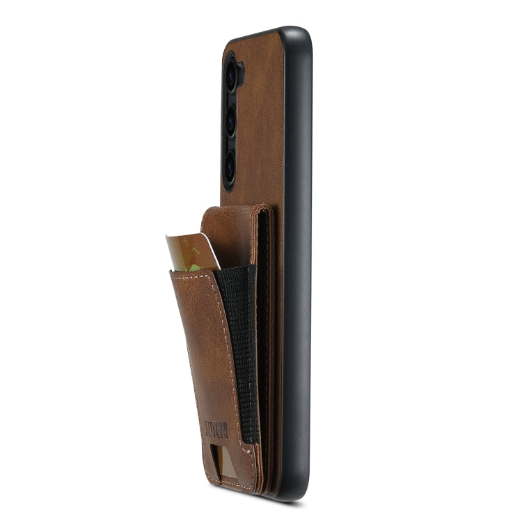 For Samsung Galaxy S23+ 5G Suteni H03 Oil Wax Leather Wallet Stand Back Phone Case(Brown) - HoMEdemic™ 
