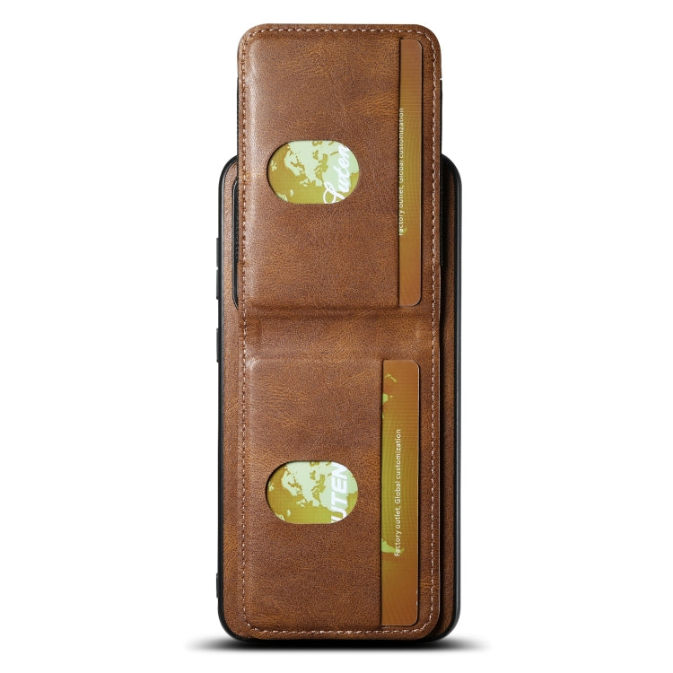 For Samsung Galaxy S23+ 5G Suteni H03 Oil Wax Leather Wallet Stand Back Phone Case(Brown) - HoMEdemic™ 