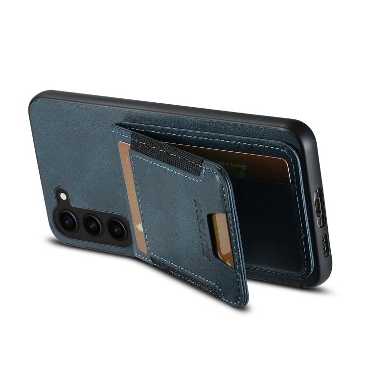For Samsung Galaxy S23+ 5G Suteni H03 Oil Wax Leather Wallet Stand Back Phone Case(Blue) - HoMEdemic™ 