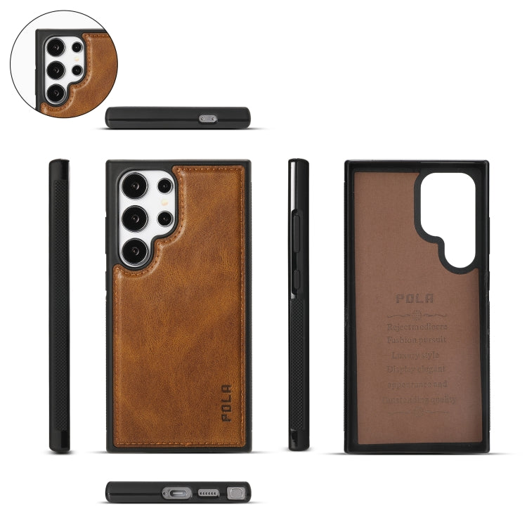 For Samsung Galaxy S24 5G Crossbody Multi-functional Zipper Wallet Leather Phone Case(Brown) - HoMEdemic™ 