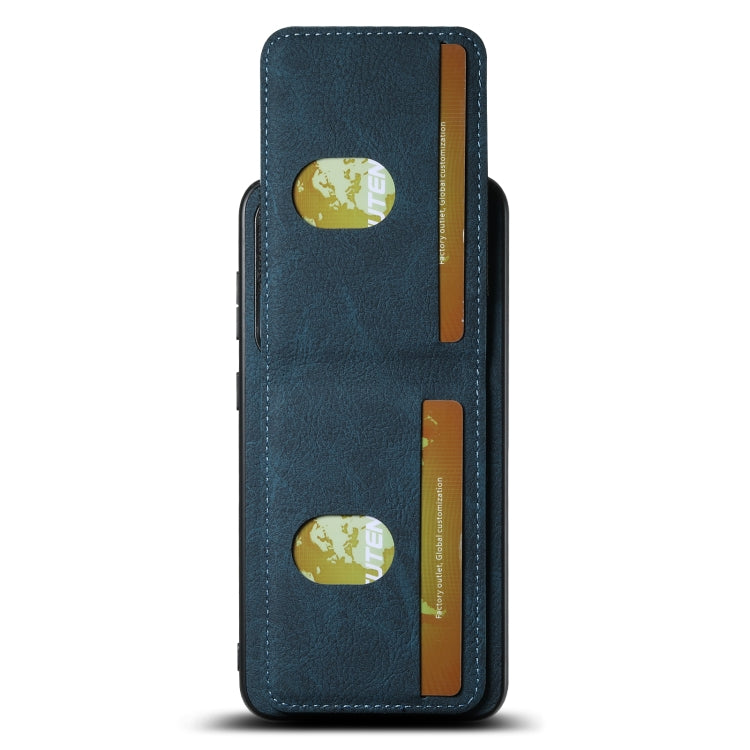 For Samsuny Galaxy S23+ 5G Suteni H03 Litchi Leather Card Bag Stand Back Phone Case(Blue) - HoMEdemic™ 