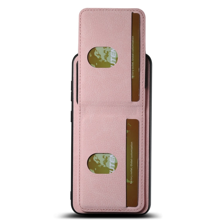 For Samsuny Galaxy S23+ 5G Suteni H03 Litchi Leather Card Bag Stand Back Phone Case(Pink) - HoMEdemic™ 