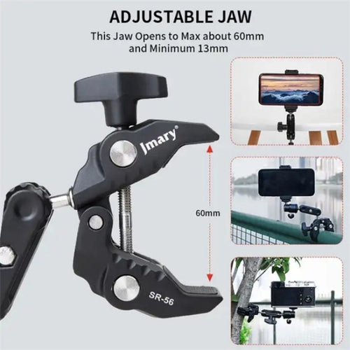 JMARY SR-56 Aluminum Handlebar Crab Clamp Magic Arm Rod Mount - HoMEdemic™ 