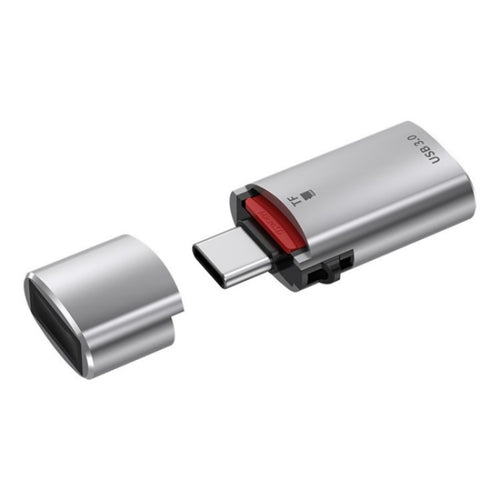 JS-72 USB Drive 2 in 1 Card Reader High-Speed USB 3.0 Converter USB-C/Type-C OTG Adapter(Silver) - HoMEdemic™ 