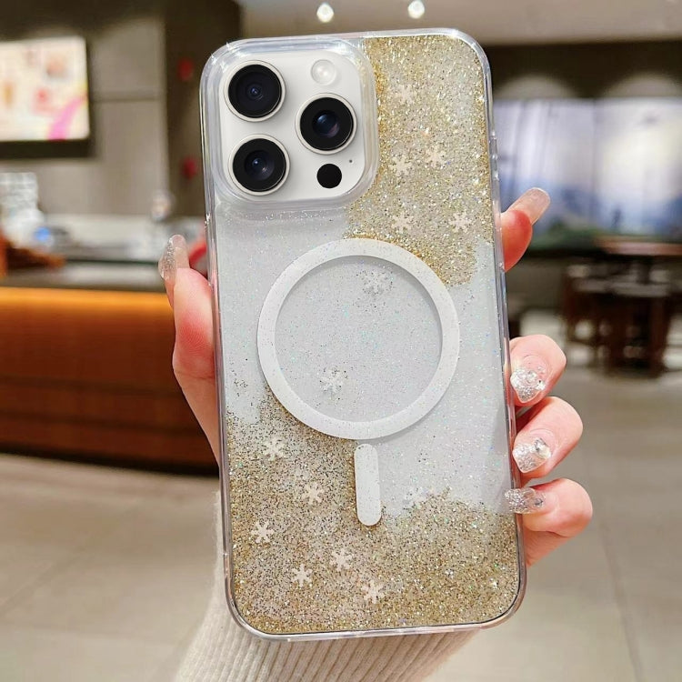 For iPhone 15 Pro Explosive Flash Gradient MagSafe TPU Phone Case(Gold) - HoMEdemic™ 