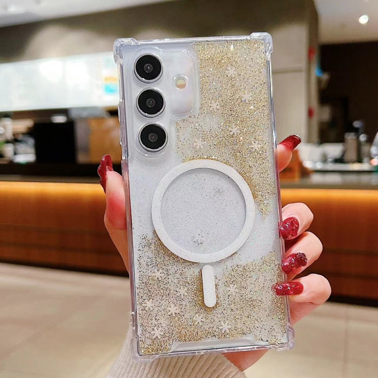 For Samsung Galaxy S24 5G Explosive Flash Gradient MagSafe TPU Phone Case(Gold) - HoMEdemic™ 