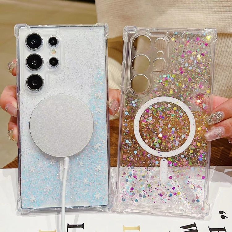 For Samsung Galaxy S24 5G Explosive Flash Gradient MagSafe TPU Phone Case(Gold) - HoMEdemic™ 