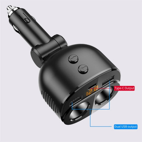 C06Q Dual USB + Type-C Cigarette Lighter PD 18W / QC3.0 Fast Charging Car Charger - HoMEdemic™ 