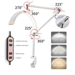 HD-M3X For Eyelash Extensions / Tattoo / Nail Art Lighting Lamp 16 inch Clip-on Half Moon Desk Lamp(EU Plug) - HoMEdemic™ 