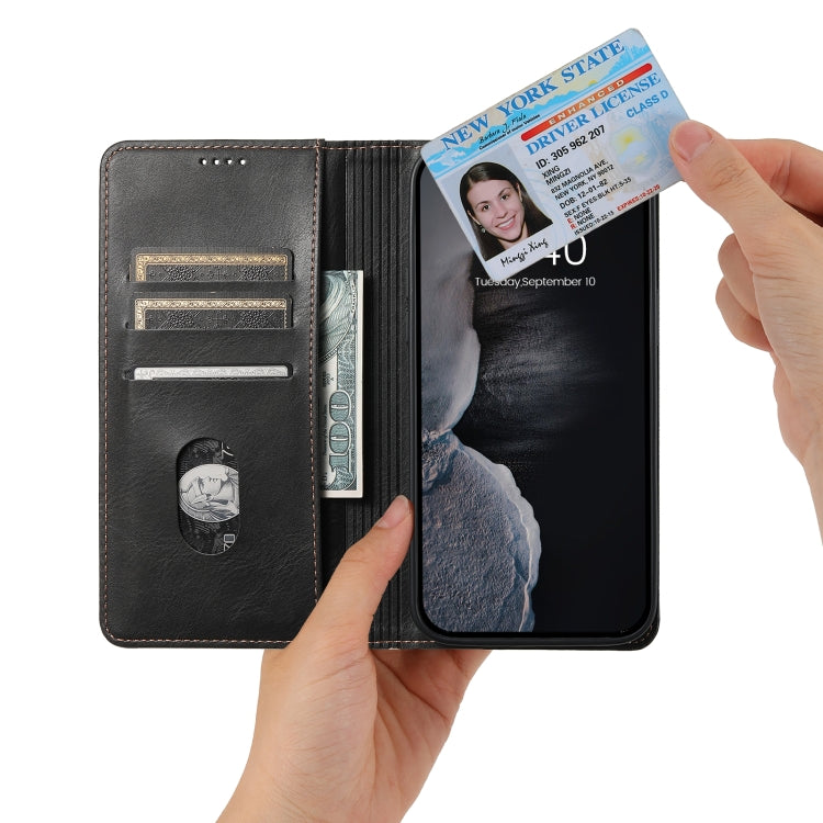 For Samsung Galaxy S24 Ultra 5G Suteni J02 Oil Wax Wallet Leather Phone Case(Black) - HoMEdemic™ 