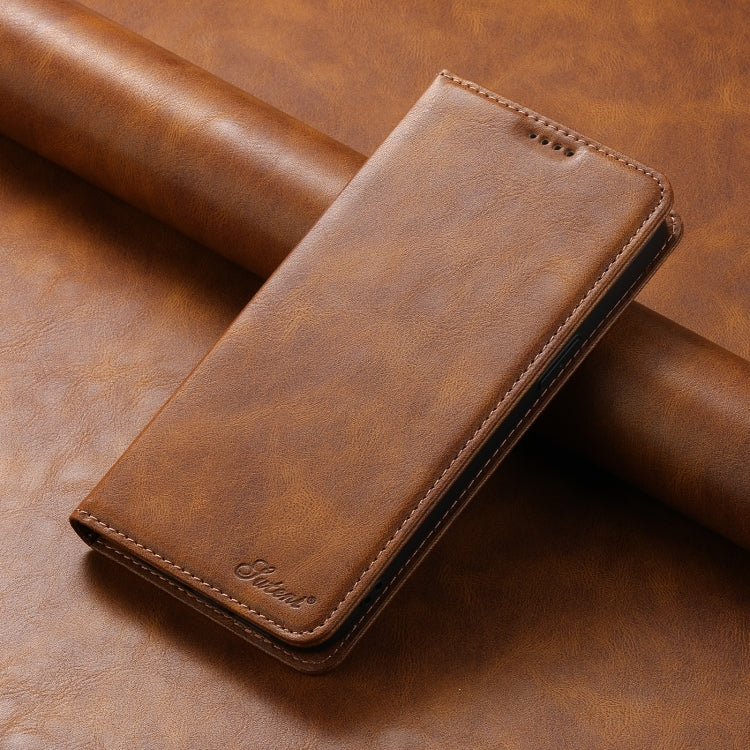 For Samsung Galaxy S24 Ultra 5G Suteni J02 Oil Wax Wallet Leather Phone Case(Brown) - HoMEdemic™ 