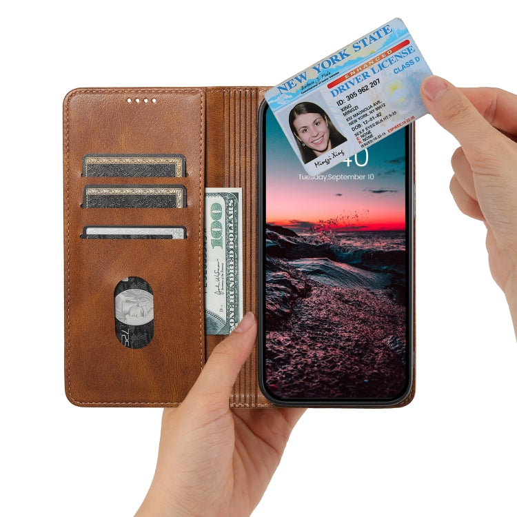 For Samsung Galaxy S24 Ultra 5G Suteni J02 Oil Wax Wallet Leather Phone Case(Brown) - HoMEdemic™ 