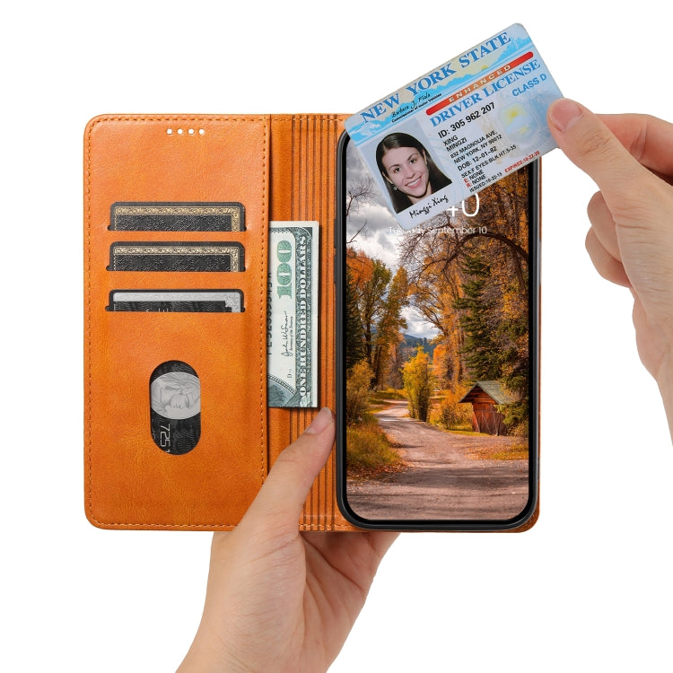 For Samsung Galaxy S24 Ultra 5G Suteni J02 Oil Wax Wallet Leather Phone Case(Khaki) - HoMEdemic™ 