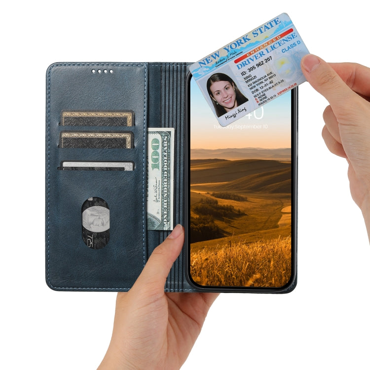 For Samsung Galaxy S24 Ultra 5G Suteni J02 Oil Wax Wallet Leather Phone Case(Blue) - HoMEdemic™ 