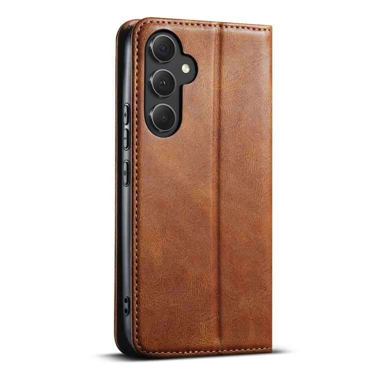 For Samsung Galaxy S24 5G Suteni J02 Oil Wax Wallet Leather Phone Case(Brown) - HoMEdemic™ 