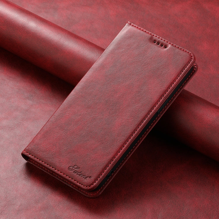 For Samsung Galaxy S24 5G Suteni J02 Oil Wax Wallet Leather Phone Case(Red) - HoMEdemic™ 