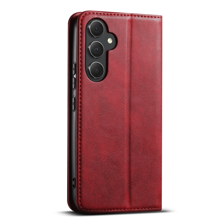 For Samsung Galaxy S24 5G Suteni J02 Oil Wax Wallet Leather Phone Case(Red) - HoMEdemic™ 