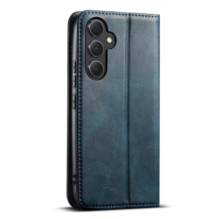 For Samsung Galaxy S24 5G Suteni J02 Oil Wax Wallet Leather Phone Case(Blue) - HoMEdemic™ 