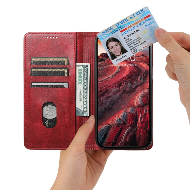 For Samsung Galaxy S23+ 5G Suteni J02 Oil Wax Wallet Leather Phone Case(Red) - HoMEdemic™ 