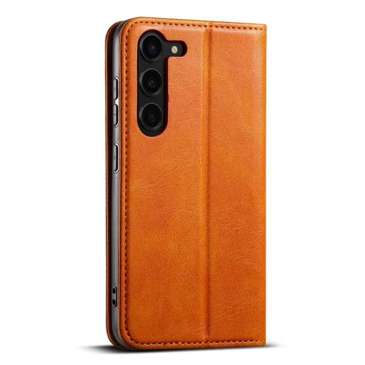 For Samsung Galaxy S23+ 5G Suteni J02 Oil Wax Wallet Leather Phone Case(Khaki) - HoMEdemic™ 
