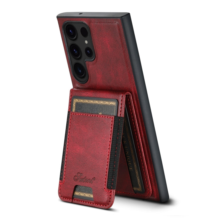 For Samsung Galaxy S24 Ultra 5G Suteni H17 Oil Eax Leather MagSafe Detachable Wallet Phone Case(Red) - HoMEdemic™ 