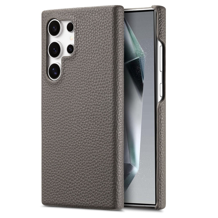 For Samsung Galaxy S24 Ultra 5G Litchi Oil Edge Leather Back Phone Case(Grey) - HoMEdemic™ 