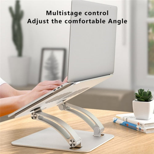 AS010-BMW Aluminum Alloy Notebook Computer Riser Desktop Laptop Stand Holder(Grey) - HoMEdemic™ 