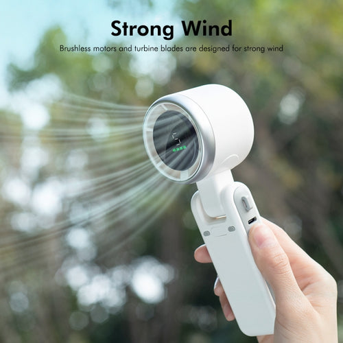 ENKAY Hat-Prince 3600mAh Battery Max 8H Cooling times Foldable Neck Turbo Fan with Digital Display(White) - HoMEdemic™ 