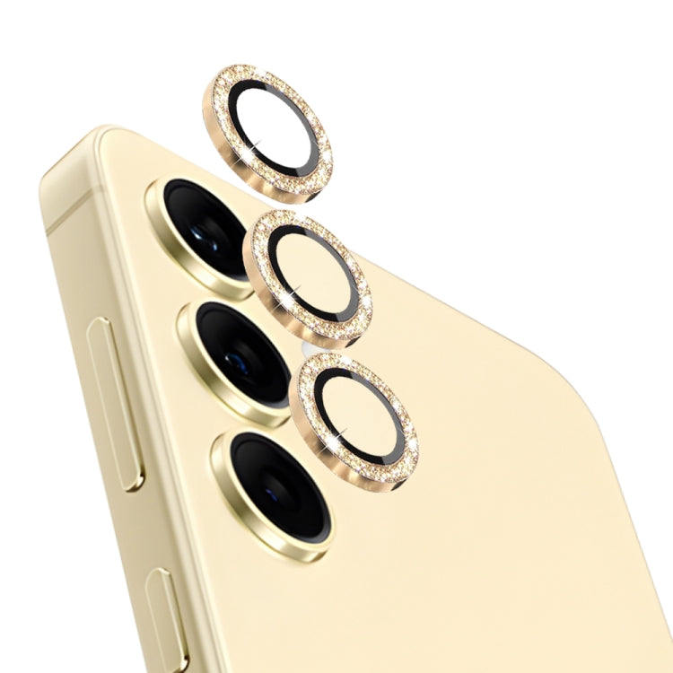 For Samsung Galaxy S24 5G NORTHJO Camera Lens Bling Glitter Metal Ring Tempered Glass Film(Gold) - HoMEdemic™ 