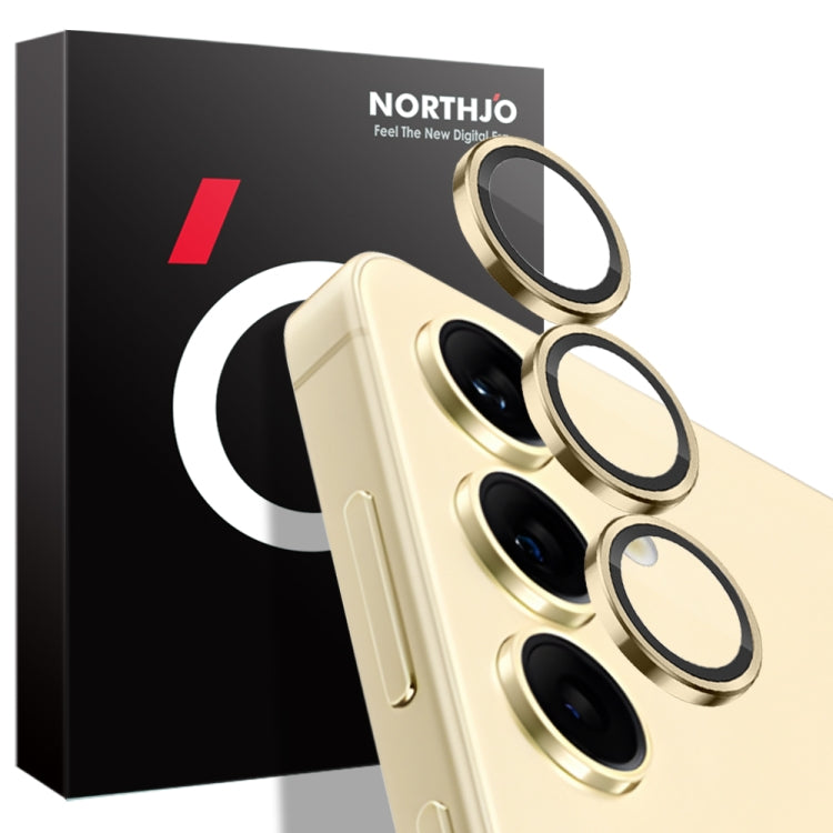 For Samsung Galaxy S24 5G NORTHJO Camera LensCD Vein Metal Ring Tempered Glass Film(Gold) - HoMEdemic™ 