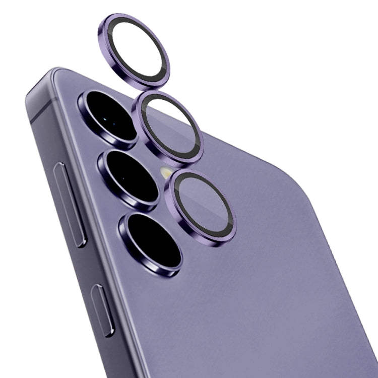For Samsung Galaxy S24 5G NORTHJO Camera LensCD Vein Metal Ring Tempered Glass Film(Purple) - HoMEdemic™ 