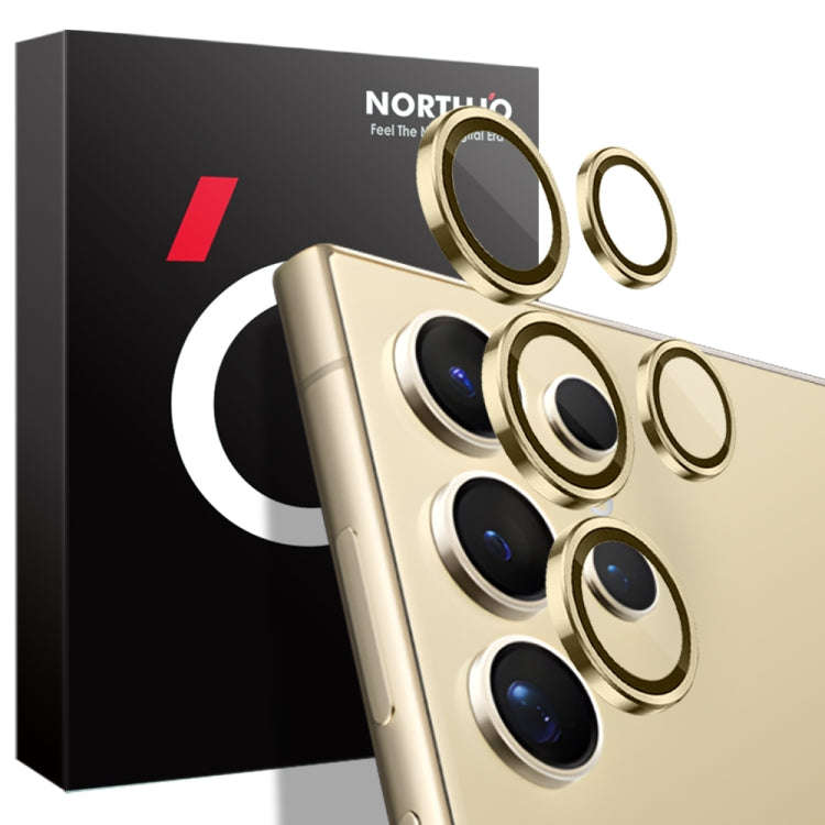 For Samsung Galaxy S24 Ultra 5G NORTHJO Camera LensCD Vein Metal Ring Tempered Glass Film(Gold) - HoMEdemic™ 