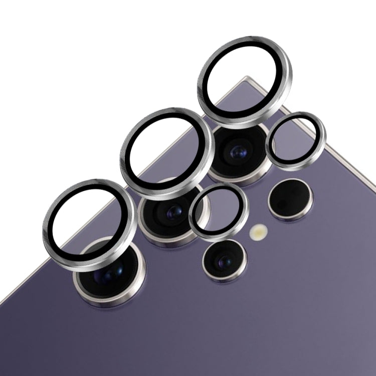 For Samsung Galaxy S24 Ultra 5G NORTHJO Camera LensCD Vein Metal Ring Tempered Glass Film(Silver) - HoMEdemic™ 