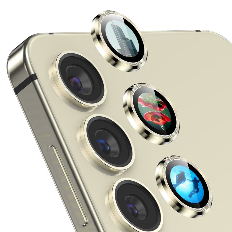 For Samsung Galaxy S24 5G ENKAY Hat-Prince AR 9H Rear Lens Aluminium Alloy Tempered Glass Film(Yellow) - HoMEdemic™ 