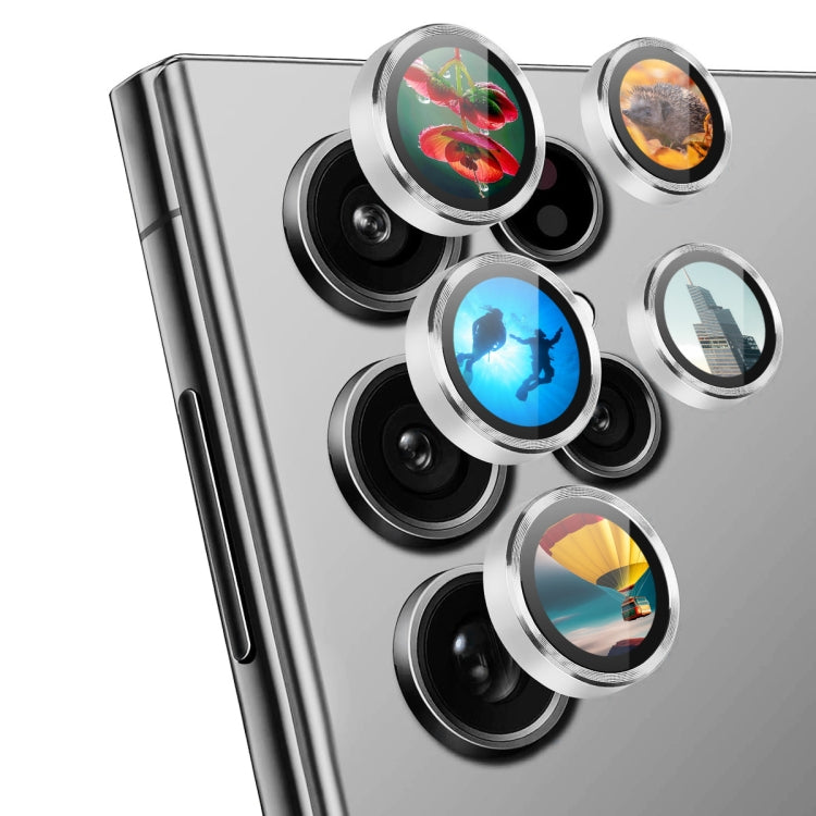 For Samsung Galaxy S24 Ultra 5G ENKAY Hat-Prince AR 9H Rear Lens Aluminium Alloy Tempered Glass Film(Silver) - HoMEdemic™ 